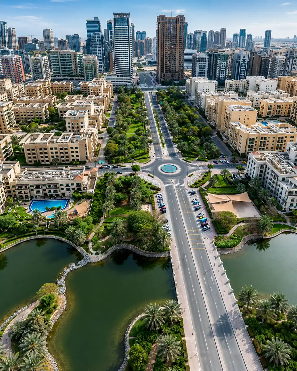 Al Barsha Dubai commercial area near Mall of the Emirates