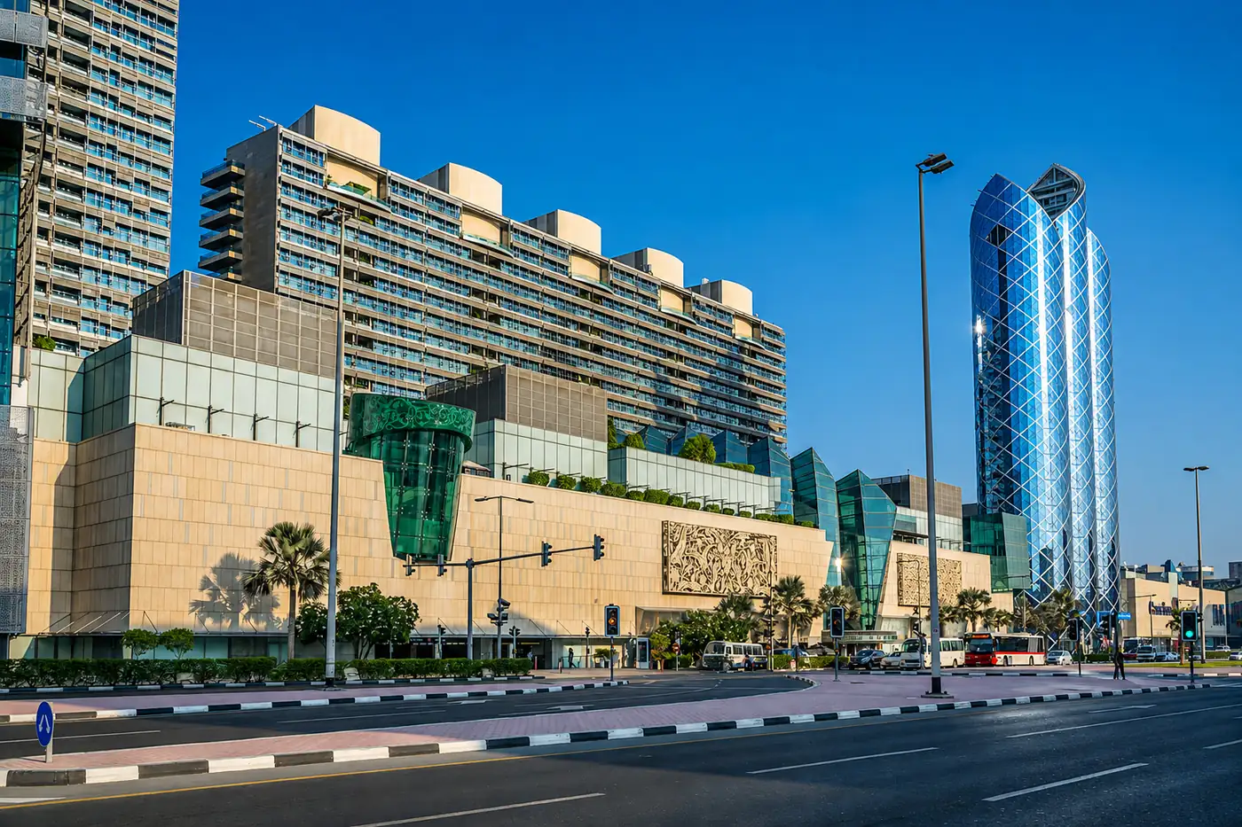BurJuman and Bur Dubai commercial area near Khalid Bin Waleed Road